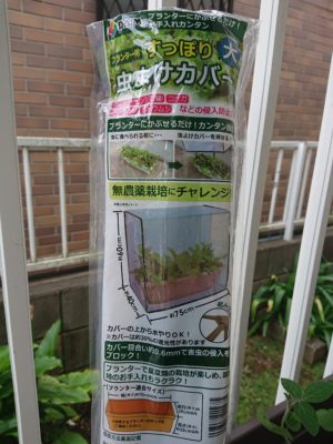 枝豆をカメムシ被害から守る。第一ビニール プランター用 すっぽり 虫よけ カバー 大